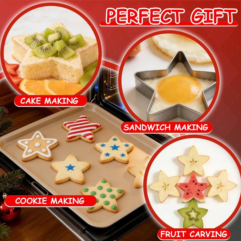 Tmflexe Stars Cookie Cutter, Pack of 5 - Image 3